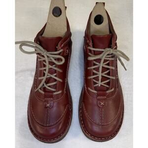 Josef Seibel Neele 52 red "hibiscus" colored leather ankle boots, size 39